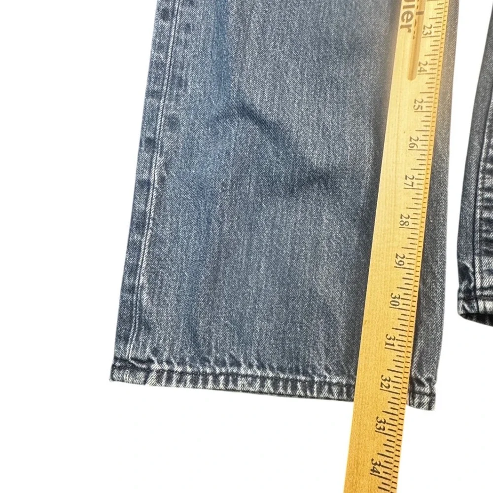 True Religion Ricky Straight Jeans Men 34 Blue Medium Wash Made in USA Horseshoe